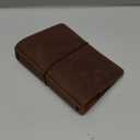 newestor Travelers Notebook Cover with Inner Pockets, Card Slots and Pen Holder, A6 Size, Dark Brown