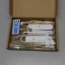 Firework Lights USB Hanging Sphere Lights 8 Pack, Copper Wire Fireworks Light for Christmas, Rechargeable LED Star String Lights Fairy Lights with Remote for Wedding Party Garden Decoration