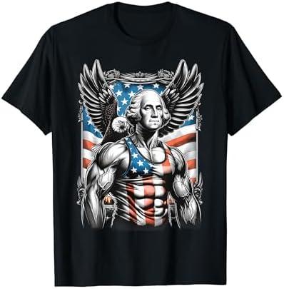 4th of July Patriotic Funny George Washington July 4th USA T-Shirt, 2XL