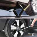 Car Jack Kit 3 Ton (6,600 lbs) | Scissor Jack for Car - Tire Jack Tool Kit | Portable, Ideal for SUV and Auto - Universal Kit with Lug Wrench | Heavy Duty Material