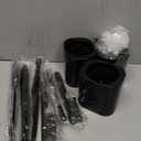 Toilet Brush, 3 Pack Toilet Brush and Holder Set Bathroom Accessories, Toilet Bowl Brush and Holder with 3 Crevice Brush for Bathroom, Toilet Scrubber Brush (Black)