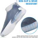 Waterproof Shoe Covers Slip-Resistant Overshoes Newly Upgraded and Latest Model for Men Women, Reusable Rain Boots for Outdoor, Cycling, Hiking, Work (Transparent, L (Women 8-10.5, Men 7-10))