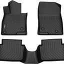 GINOWY- Floor Mats for Mazda 3 2018-2014, TPE All Weather Protection Car Mats for Mazda 3 2018 Non-Slip Floor Liners Waterproof Heavy Duty Automotive Accessories Black