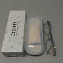 Rimless Reading Glasses for Women, Rectangle Blue Light Blocking Readers With Tinted Edge