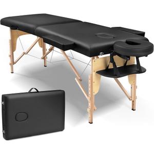 Massage Table Portable Lash Bed: Folding Physical Therapy Table - Professional Spa Bed for Home - Black