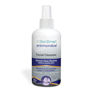 SkinSmart Facial Cleanser for Acne, Targets Bacteria for Active Teenage Athletes Post Workout and Adult Acne, 8 oz Spray Bottle, Safe for Multiple Daily Uses