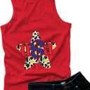 qdl USA Flag Heart Tank Top Women Patriotic Shirt American 4th of July Sleeveless Tops (X-Large, Red-b)