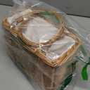 Handwoven Rattan Handbag, Wicker Rectangle Basket Purse with White Ribbon, Summer Beach Top Handle Clutch, Boho Style Woven Purse, Rustic Flower Basket for Women, Travel, Vacation, Wedding