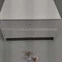 Bamboo Desk Organizer with Drawers Wooden Desktop Storage Drawers for Bills Office Supplies Kitchen Utensils Organizing Tool for Home Classroom Organization No Assembly (White, 2 Drawers)