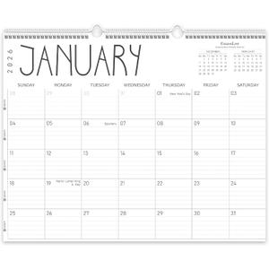 Guasslee Large Wall Calendar 2026, 12 Monthly Calendar from 2026 January-December 2026 Jumbo 22"x17" Hanging Desk/Wall Planner with Spiral Bound for School Home Office Organizing
