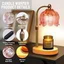 GEEZO Fragrance Candle Warmer LampElectric Candle Warmer with Timer & DimmerMom Christmas Birthday Gifts for Women, House Warming Gifts New Home Bedroom Decor