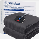 Westinghouse Electric Blanket Flannel | 80x84 inch Warming Heated Blanket, 1-12 Hour Time Setting, Machine Washable, Charcoal