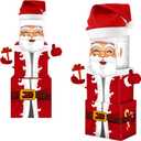 7 Pcs Christmas Eve Box Stackable Christmas Boxes Santa Claus Themed Nesting Boxes Paper Box for Home and Party