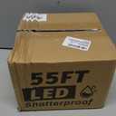 OHLUX Outdoor String Lights, 55FT Shatterproof LED Patio Lights with 26 Dimmable Plastic G40 Bulbs, 2200K Waterproof Connectable Hanging String for Backyard, Cafe, Porch, Deck, E12 Base (Plug in-55FT)