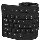 Sungwoo Foldable Silicone USB Wired Standard Waterproof Rollup Keyboard for PC Notebook Laptop, Full Size (Black)