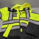 KwikSafety - Charlotte, NC - BOMBTRESS Safety Bomber Jacket for Women | Hi Vis Insulated Bomber Jacket (Medium, Yellow + Black Trim | Women's)