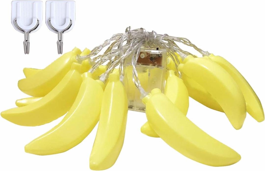3M 20LED Fruit Banana String Lights Battery Powered Indoor Outdoor Lighting Lamp for Wedding Home Birthday Garden Yard Patio Party Decorations