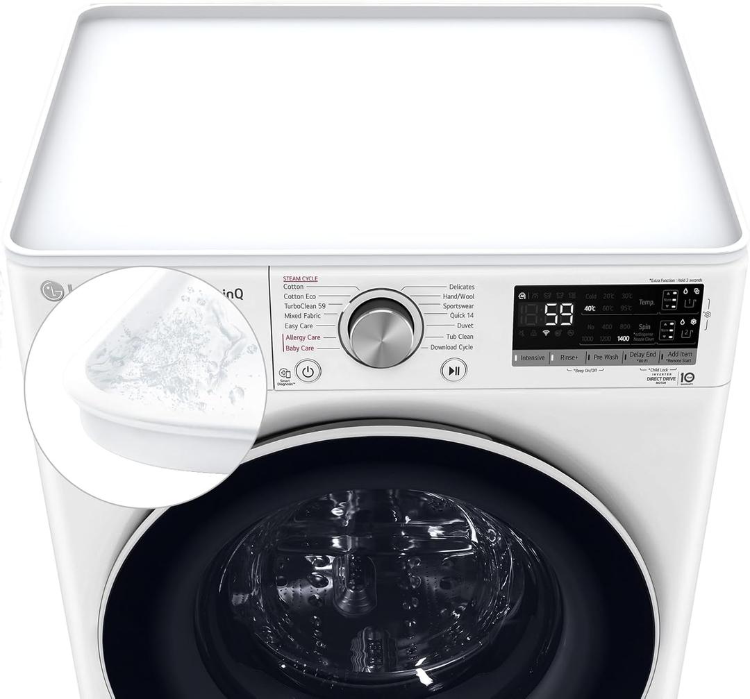 Washer Dryer Top Protector,Washer and Dryer Covers for the Top 23.6" x 19.7" Washing Machine Cover Silicone Rubber Mat Support Heat Washer Dryer Top Protector Covers for Laundry Kitchen Home (white)
