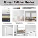 DEZ FURNISHINGS Cordless Blackout Roman Cellular Shade, 25"W x 72"H, Navy