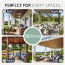 Outdoor Curtains for Patio Waterproof 6 Panels - Windproof, Privacy, Weatherproof Outside Drapes for Gazebo Pergola Porch, Grommet Top and Tab Bottom, 54x84 Inch, Cream