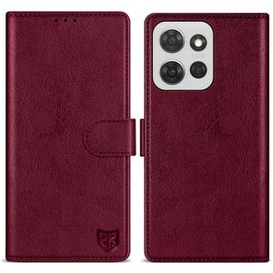 ZZXX for Motorola Moto G Power 5G 2025 Wallet Case with [RFID Blocking] Card Slot Kickstand Magnetic PU Leather Flip Fold Protective Phone Case for Moto G Power 5G 2025 Case Wallet(Wine Red-6.8 inch)