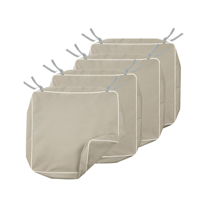 Porch Shield Outdoor Cushion Slipcovers Patio Chair Seat Cushion Covers Set 4 Waterproof Fade Resistant 21 x 21 x 4 inch, Beige
