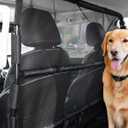 VEVOR Dog Car Barrier, 50" Wide Car Divider for Front Seats Installation, Vehicle Pet Barrier with See Through Net Mesh, Universal-Fit Dog Car Barrier for Mid-Sized Sedans, Trucks, and SUVs, Black
