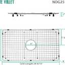 Serene Valley Sink Bottom Grid 24-9/16" X 14-7/16", Centered Drain with Corner Radius 3/8", Sink Protector NDG2515C