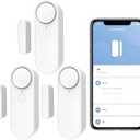 ChunHee WiFi Door Sensor, Door Sensor Alarms Detector Real-time Alarm with Alexa, Google Assistant, No Hub Required, Trigger Phone Notification, for Bussiness Burglar Alert 3PC (2.4GHz WiFi)