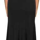 WOOSEA Women's High Neck Split Bodycon Mermaid Evening Cocktail Long Dress (L)