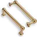 10 Pack Champagne Bronze Cabinet Pulls - Elegant Satin Brass Handle for Drawers and Cabinets, 4 Inch Hole Center, Modern Kitchen & Bathroom Hardware.