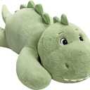 XMV 31 inch 5 lbs Dinosaur Weighted Stuffed Animals, Large Weighted Plush Animal, Cute Plush Toy Pillow, Soft Dino Plushie Gifts for Adults, Kids, Boys and Girls (Green)