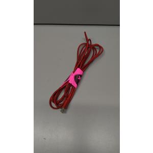 Charge & Sync Cable For Apple 8 - pin. 10ft. For iPhone 14 and Older. Red