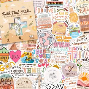 2 x 225 PCS Christian Bible Verse Stickers by Puraesla Inspirational Journaling & Study Stickers for Water Bottles, Laptops, Notebooks & Scrapbooking Waterproof