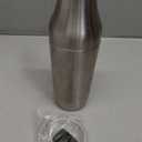 Kitessensu Hybrid Cocktail Shaker | Vacuum Insulated Stainless Steel Martini Shaker with Double Wall Martini Cup | Integrated Measuring System | Tumbler Lid & Cocktail Recipes Included | Silver