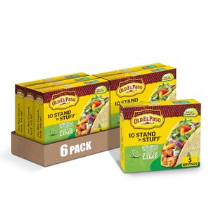 Old El Paso Stand 'N Stuff Taco Shells With a Hint Of Lime, 10-count (Pack of 6)