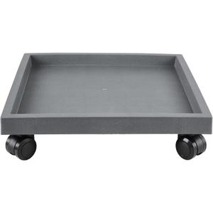 14.2 Inch Square Rolling Plant Caddy Saucer with Wheels, Heavy Duty Wheeled Planter Stand for Potted Plant, Coaster Roller Base Tray with Casters, Flower Pot Dolly Holder for Indoor Outdoor
