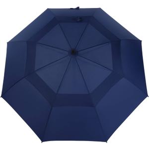 MRTLLOA Extra Large Golf Umbrella, 72 Inch Automatic Open, Oversize Double Canopy Vented Windproof Waterproof Sports Umbrellas for Rain (72 Inch, Navy Blue)