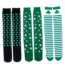 SOIMISS 3pairs Shamrock Print Tube Stockings for Women Patrick's Day Comfortable and Easy to Clean Thigh High Socks Unique for Festive Celebrations
