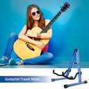 A-Frame Folding Guitar Stand, Non-Slip Rubber and Foam Arms, Transparent Acrylic Guitar Floor Stand for Acoustic , Classic Guitar, Electric Guitar, Bass Guitar, Ukulele, Banjo (Blue Bubble)
