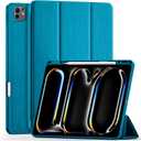 LEOMARON Compatible with iPad Pro 13 Inch Case M5 2025/ M4 2024, Soft TPU Back Cover for iPad 13 Pro Case, with Pencil Pro & (USB-C) Holder, Trifold Stand, Auto Wake/Sleep, Aurora Blue