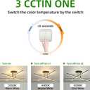 23 Inch light fixtures ceiling mount,3CCT Semi Flush Mount Ceiling Light, 22 inches