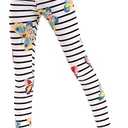 Haloumoning Kids Girls Striped Leggings Toddler Cute Elastic Waist Printed Pants, 3-4T