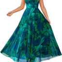 BTFBM Women Summer Floral Maxi Dresses Elegant Spaghetti Strap Dress Printed Party Dress Beach Long Dresses XXL