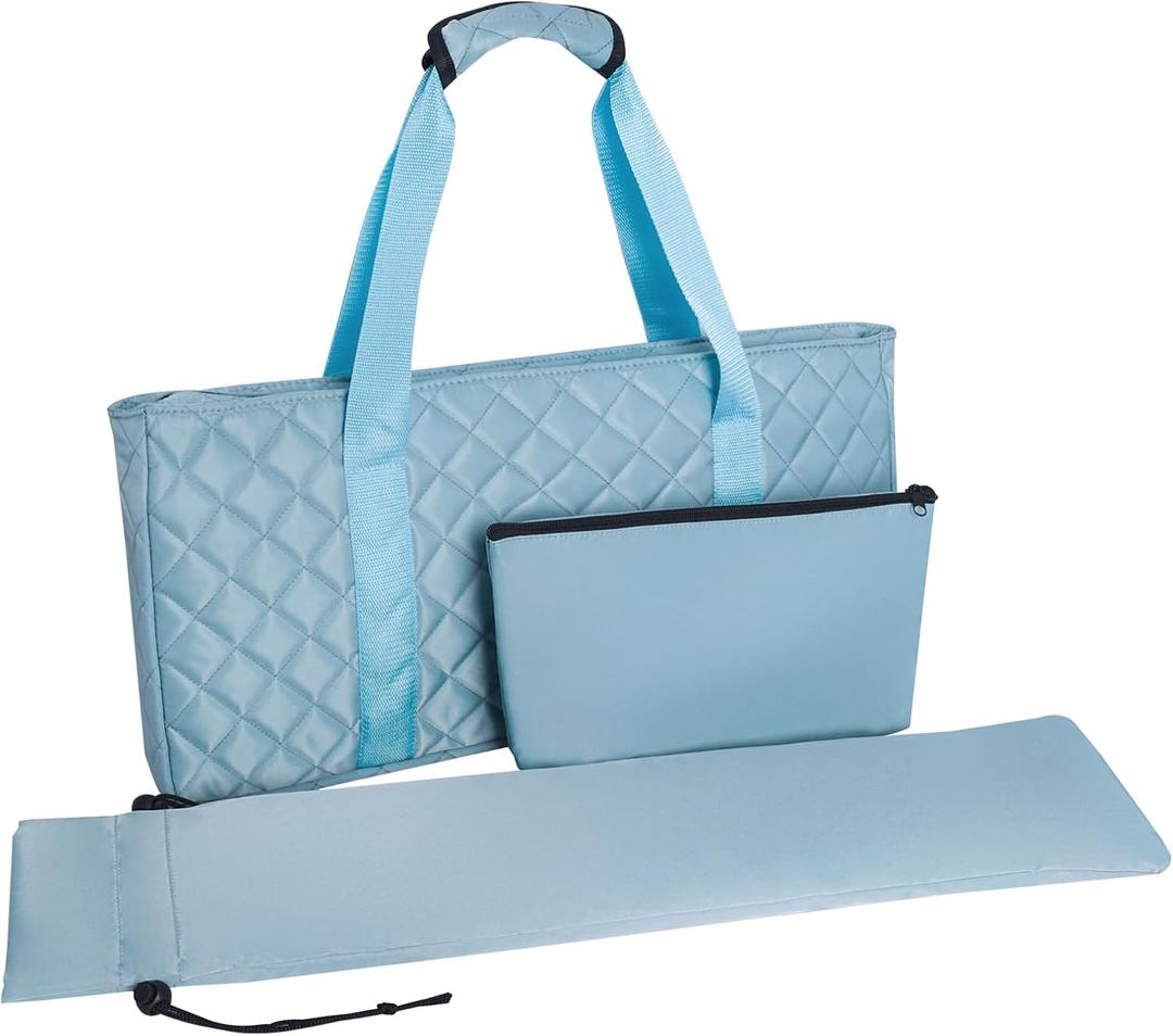 Jongyance Empty Mahjong Bag(Blue) with A Mahjong Tile Bag And A Rack Bag, Mah-jongg Carrying Bag, Mahjong Accessory, 20.5 x 3.1 x 10 inches