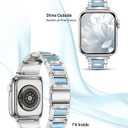 Dressy Silver iWatch Bands for Women - Compatible with Apple Watch Series 10-1/SE/Ultra, Fits 38mm 40mm 41mm 42mm 44mm 46mm - Luxury Designer Bracelet, Bling Jewelry Strap
