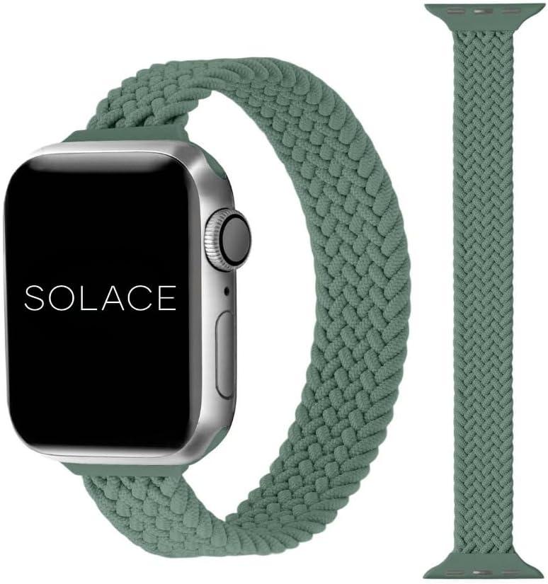 Solace Bands Slim Imperium Loop - Compatible with Apple Watch Bands Sport Loop Band for Women and Men, iWatch Bands for 38mm 40mm 41mm 42mm 44mm 45mm Ultra, SE and Series 8 7 6 5 4 3 2 1 (38/40/41MM - M, Green)