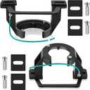 Zonon Ceiling Fan Mounting Bracket Ceiling Fan Mounting Kits for Cathedral Canopy Living Room, Black(2 Pcs,with Wire)