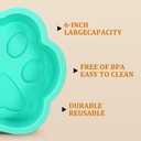 6Inch Dog Birthday Cake Mold, 2Pack Paw Shaped Silicone Pan Extra Large, Silicone Dog Treat Mold for Homemade Birthday Cake