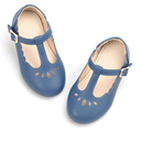 THEE BRON Girl's T-Strap Flats Toddler/Little Kid Ballet Mary Jane Party Dress Shoes, 19,3 cm